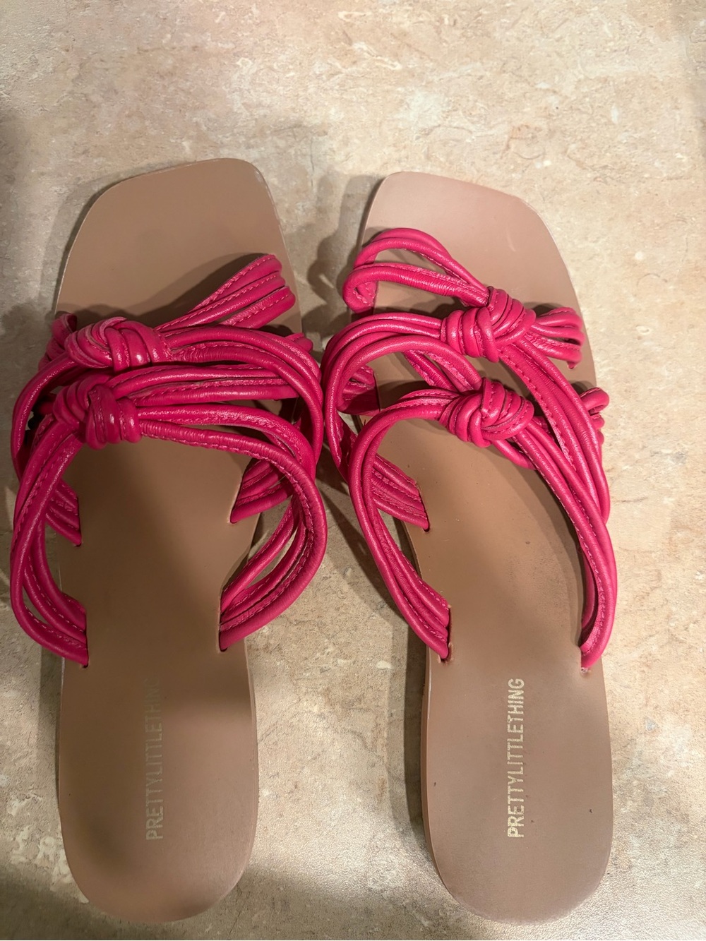 PrettyLittleThing Pink  Sandals US Sz 6.5 Summer Shoes